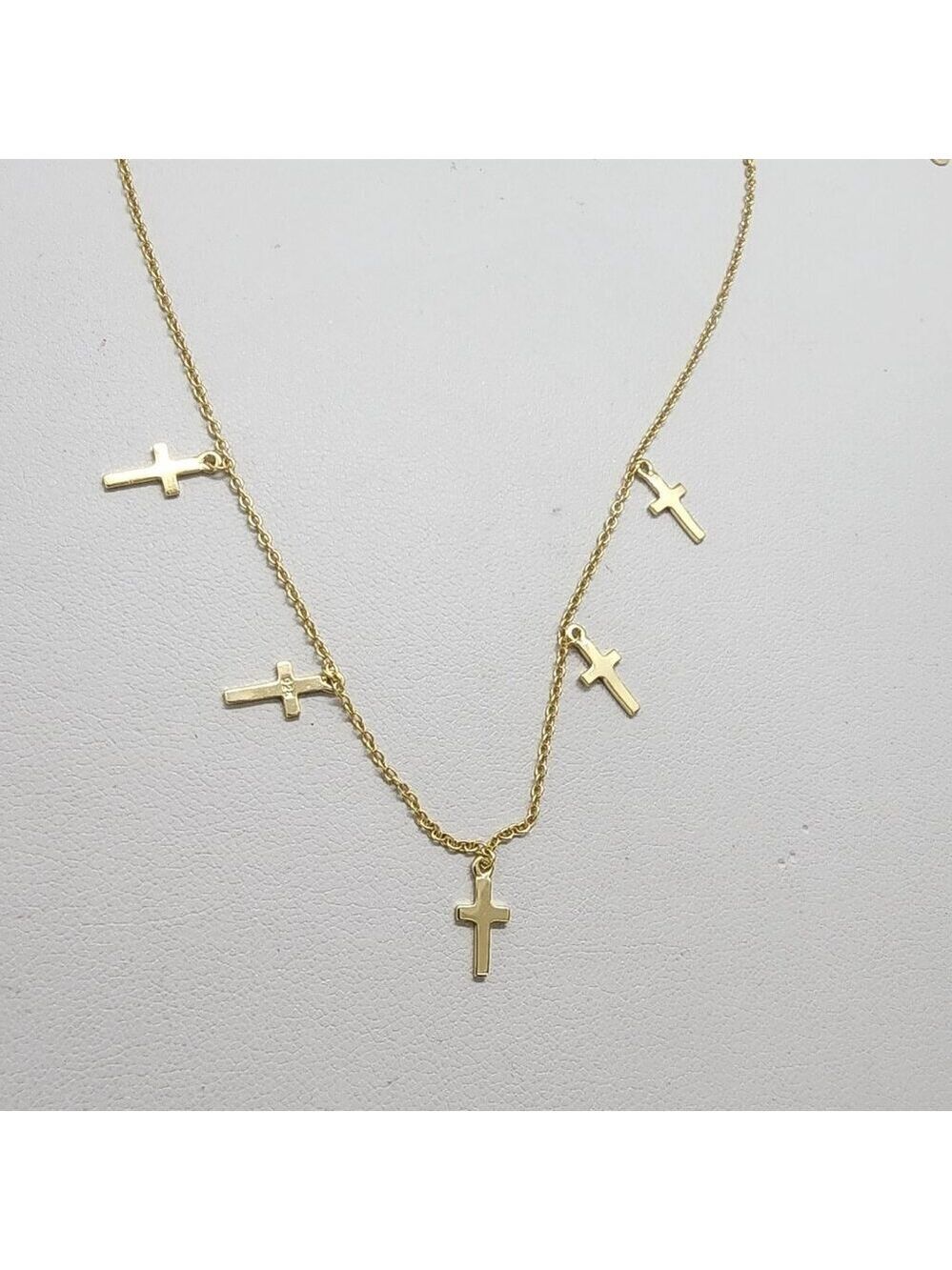 Brand New Sterling Silver 925 Multi Cross Necklace - Picture 3 of 5